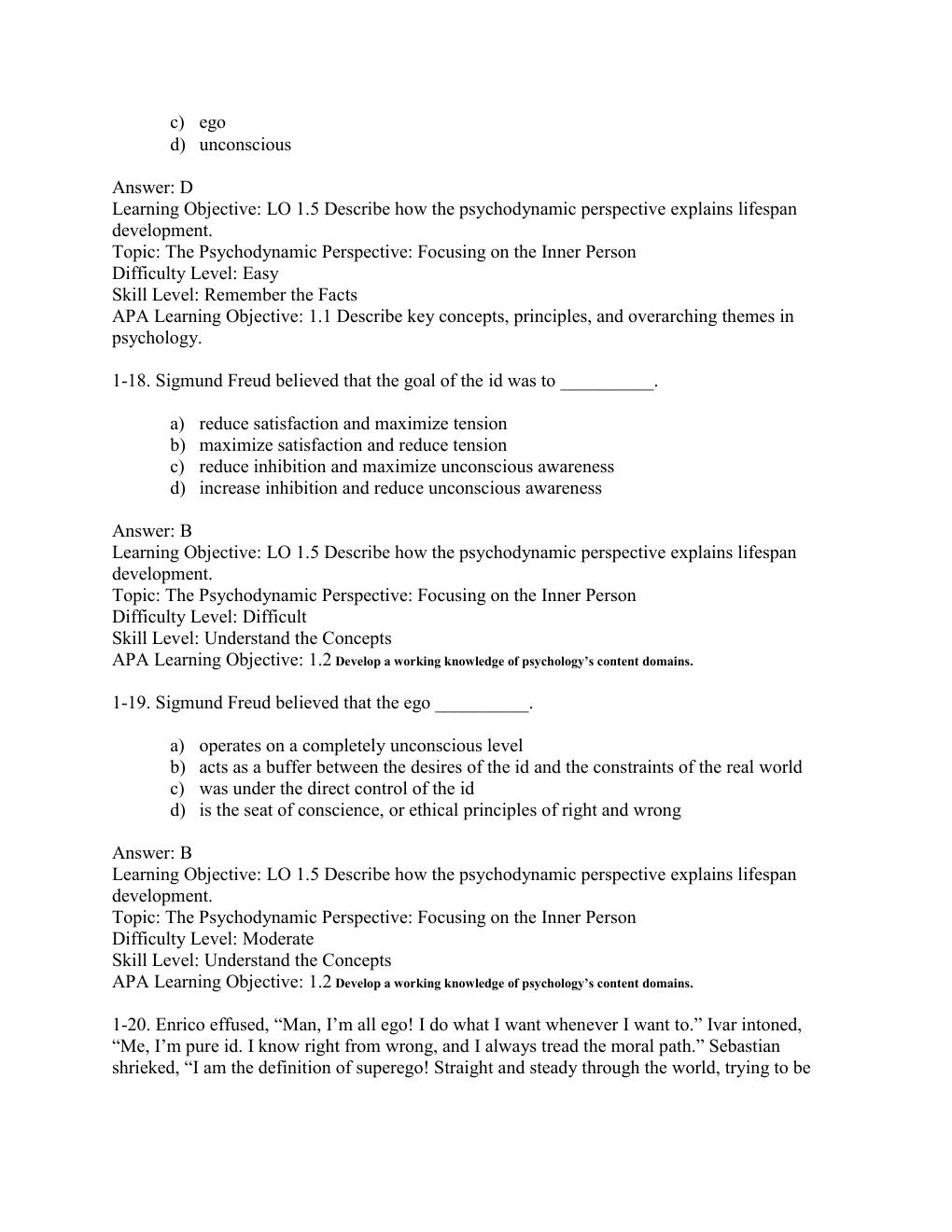 Preview page 10 of TEST BANK  For Lifespan Development Fifth Edition By ROBERT S. FELDMAN