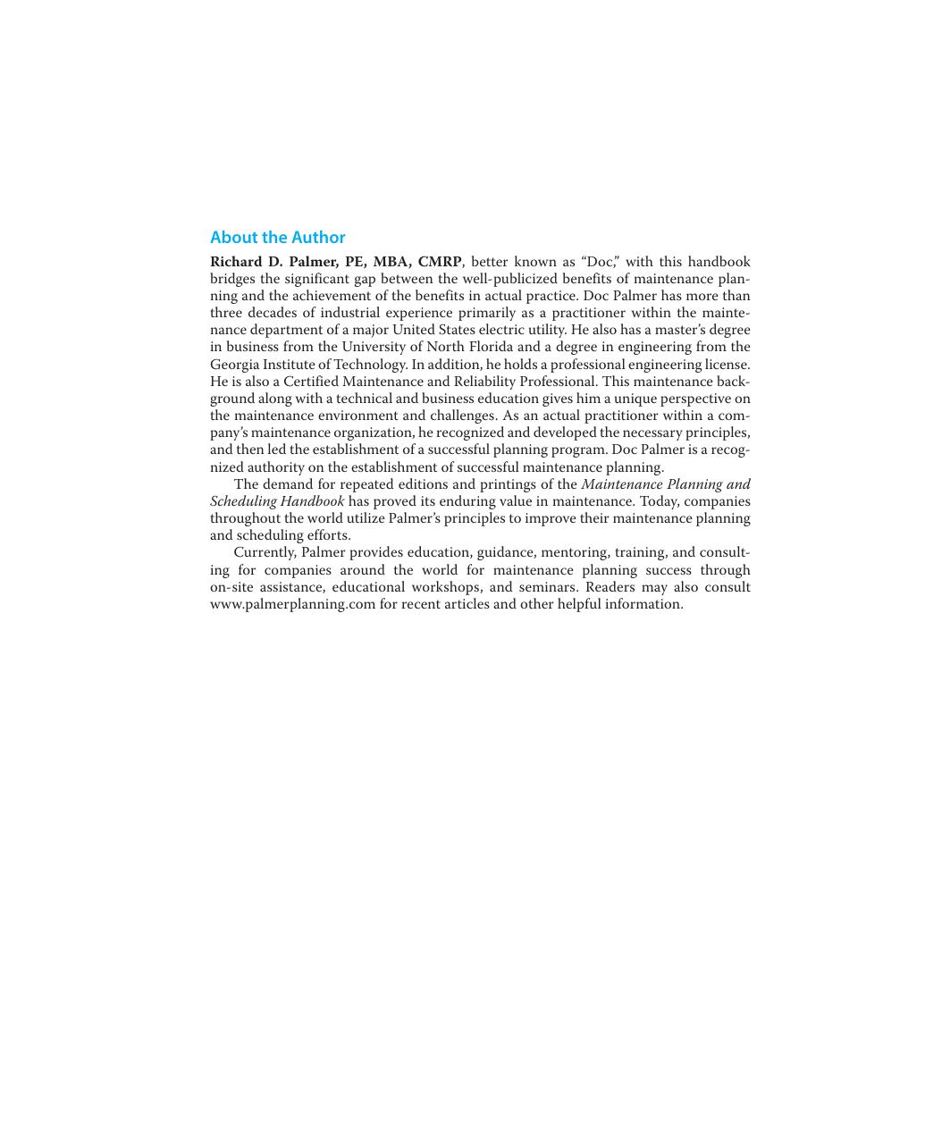 Preview page 3 of Maintenance Planning and Scheduling Handbook, 4th Edition By Richard D. Palmer