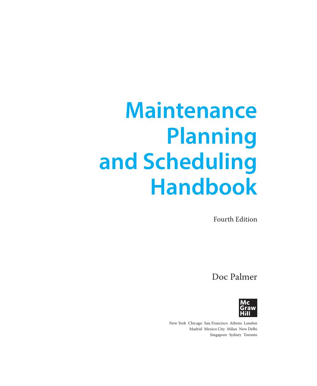 Preview page 4 of Maintenance Planning and Scheduling Handbook, 4th Edition By Richard D. Palmer