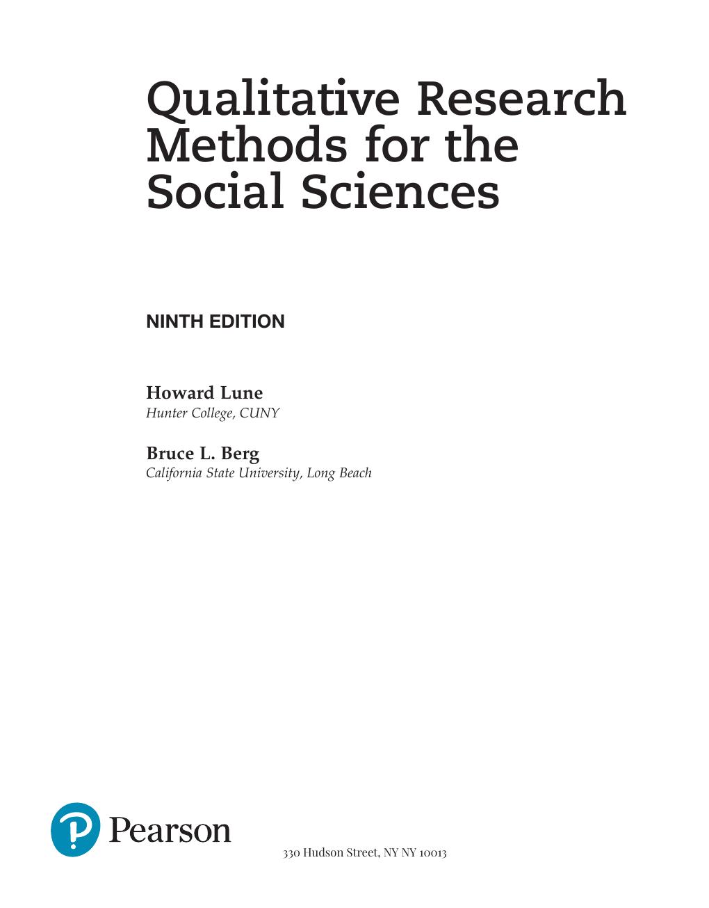Preview page 2 of Qualitative Research Methods for the Social Sciences 9th Edition By Howard Lune, Bruce Berg
