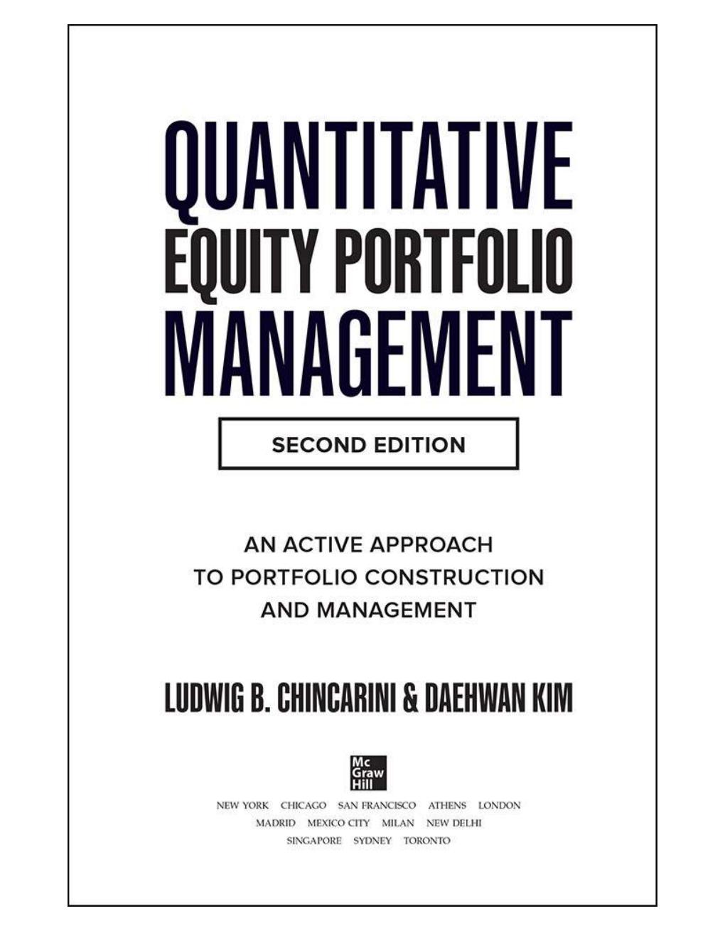 Preview page 2 of Quantitative Equity Portfolio Management 2nd Edition By Ludwig Chincarini, Daehwan Kim