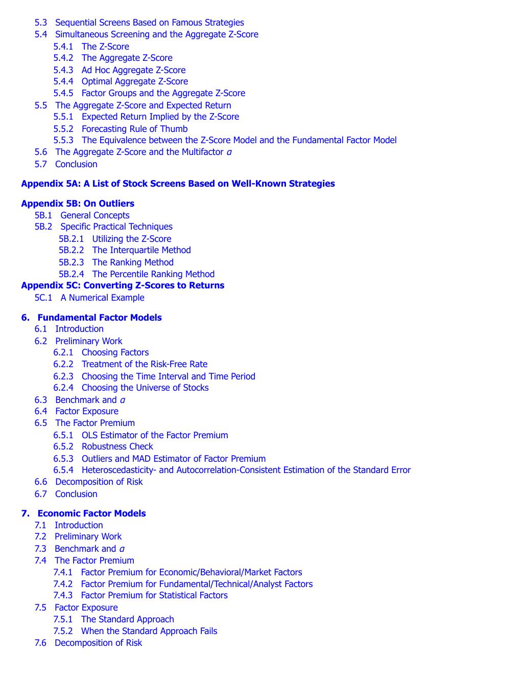 Preview page 6 of Quantitative Equity Portfolio Management 2nd Edition By Ludwig Chincarini, Daehwan Kim