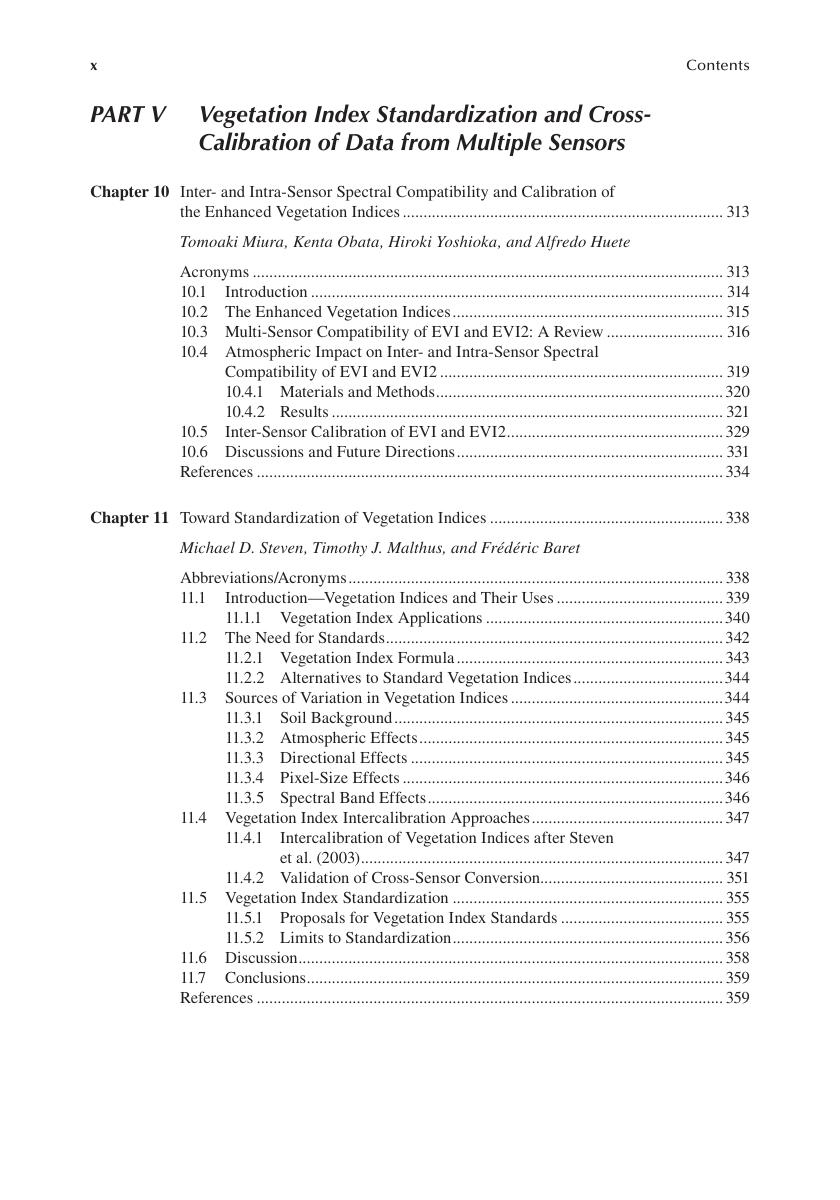 Preview page 10 of Remote Sensing Handbook Sensors Data Normalization Harmonization Cloud Computing and Accuracies 1 Volume 2nd Edition By