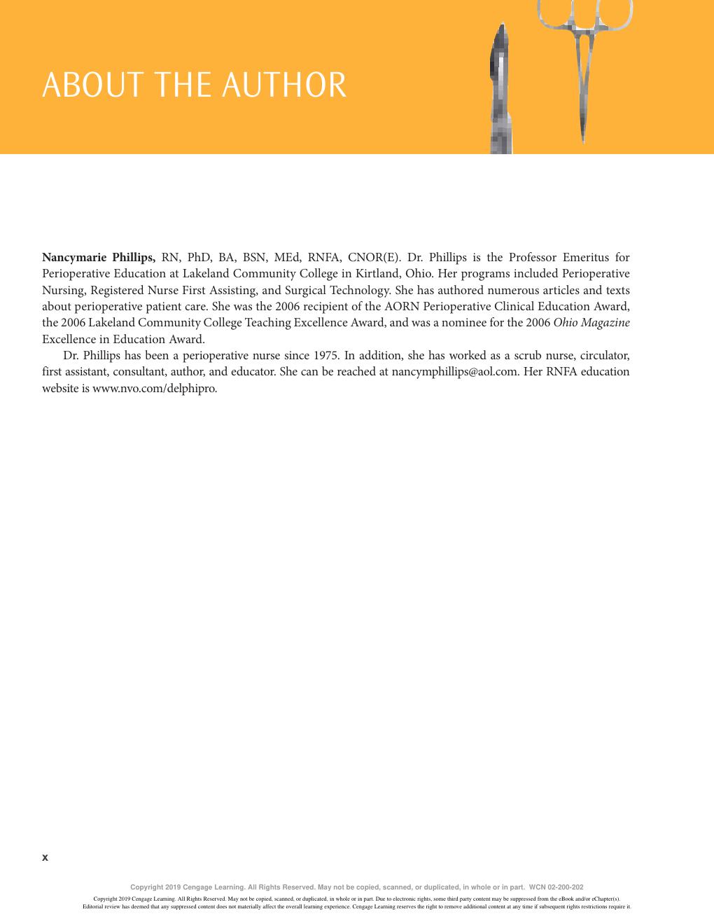 Preview page 10 of Surgical instrumentation 2nd Edition By Nancymarie Phillips