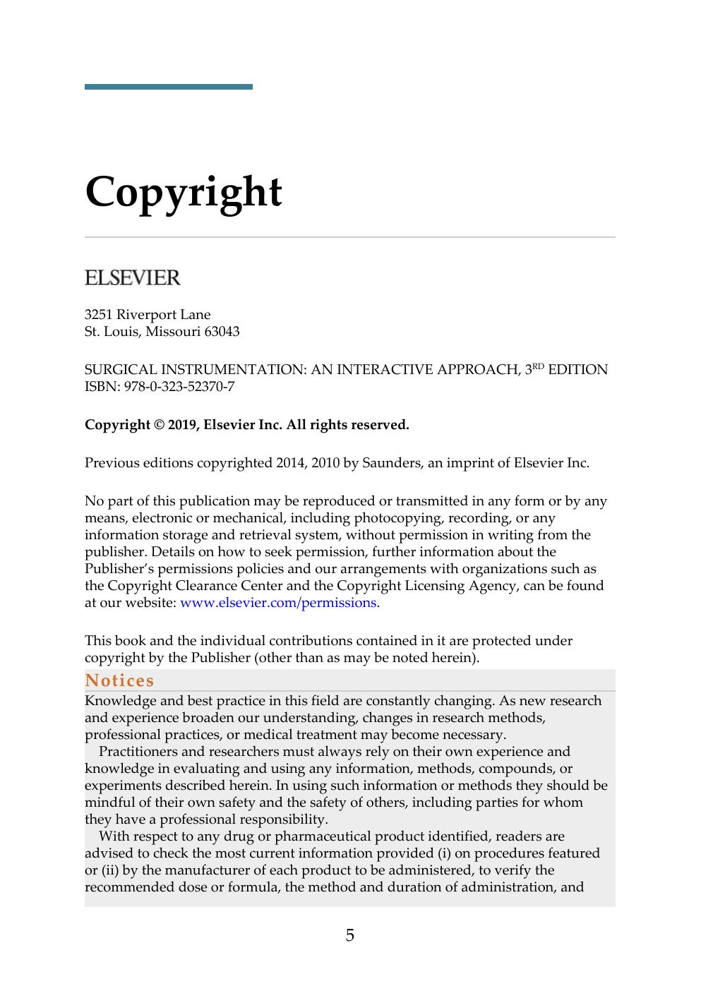 Preview page 5 of Surgical Instrumentation An Interactive Approach 3rd Edition By Renee Nemitz