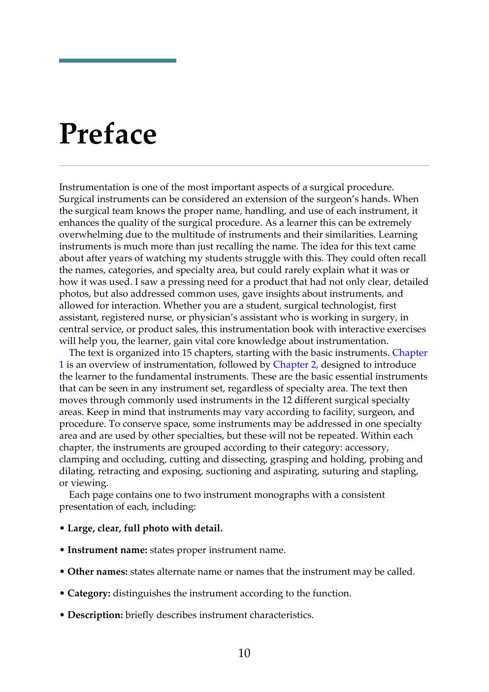 Preview page 10 of Surgical Instrumentation An Interactive Approach 3rd Edition By Renee Nemitz