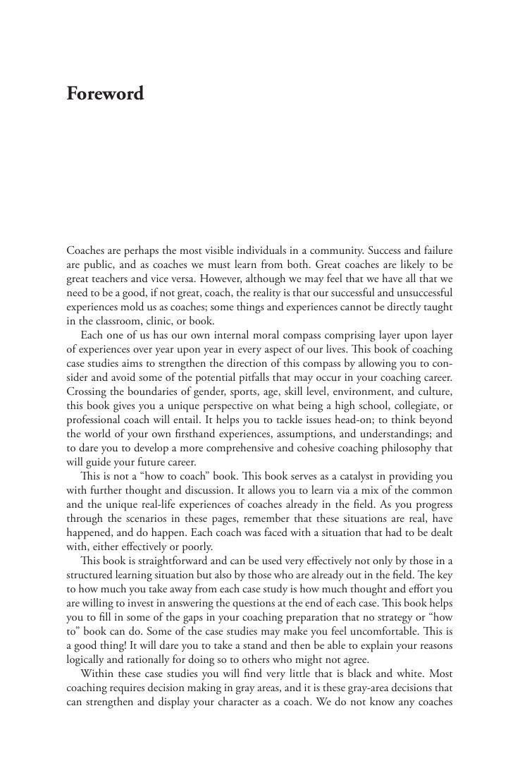 Preview page 10 of Case Studies in Coaching Ethics 2nd Edition By Anthony Parish, Timothy Baghurst