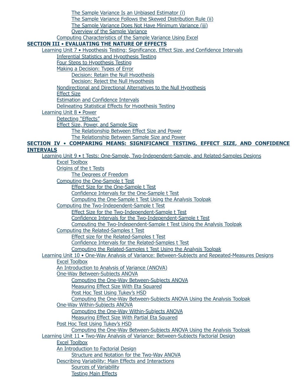 Preview page 10 of Core Statistical Concepts With Excel An Interactive Modular Approach 1st Edition By Gregory J. Privitera, Darryl J. Maye