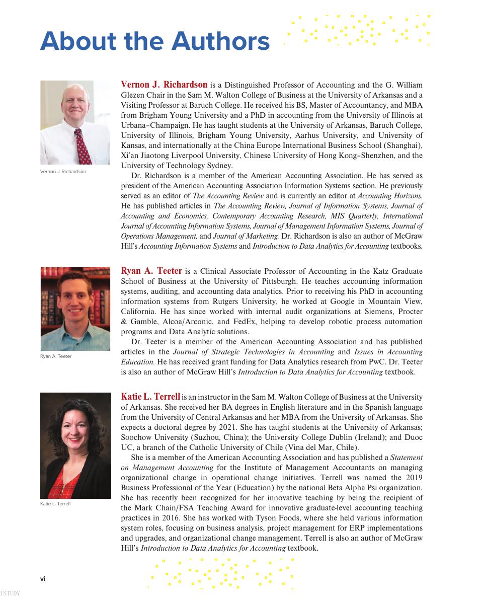 Preview page 7 of Data Analytics for Accounting 3rd Edition By Vernon Richardson Professor, Katie Terrell, Ryan Teeter