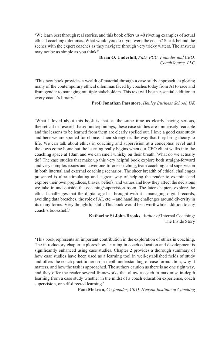 Preview page 3 of Ethical Case Studies for Coach Development and Practice 1st Edition By Smith, Hirsch Pontes, Magadlela, Clutterbuck