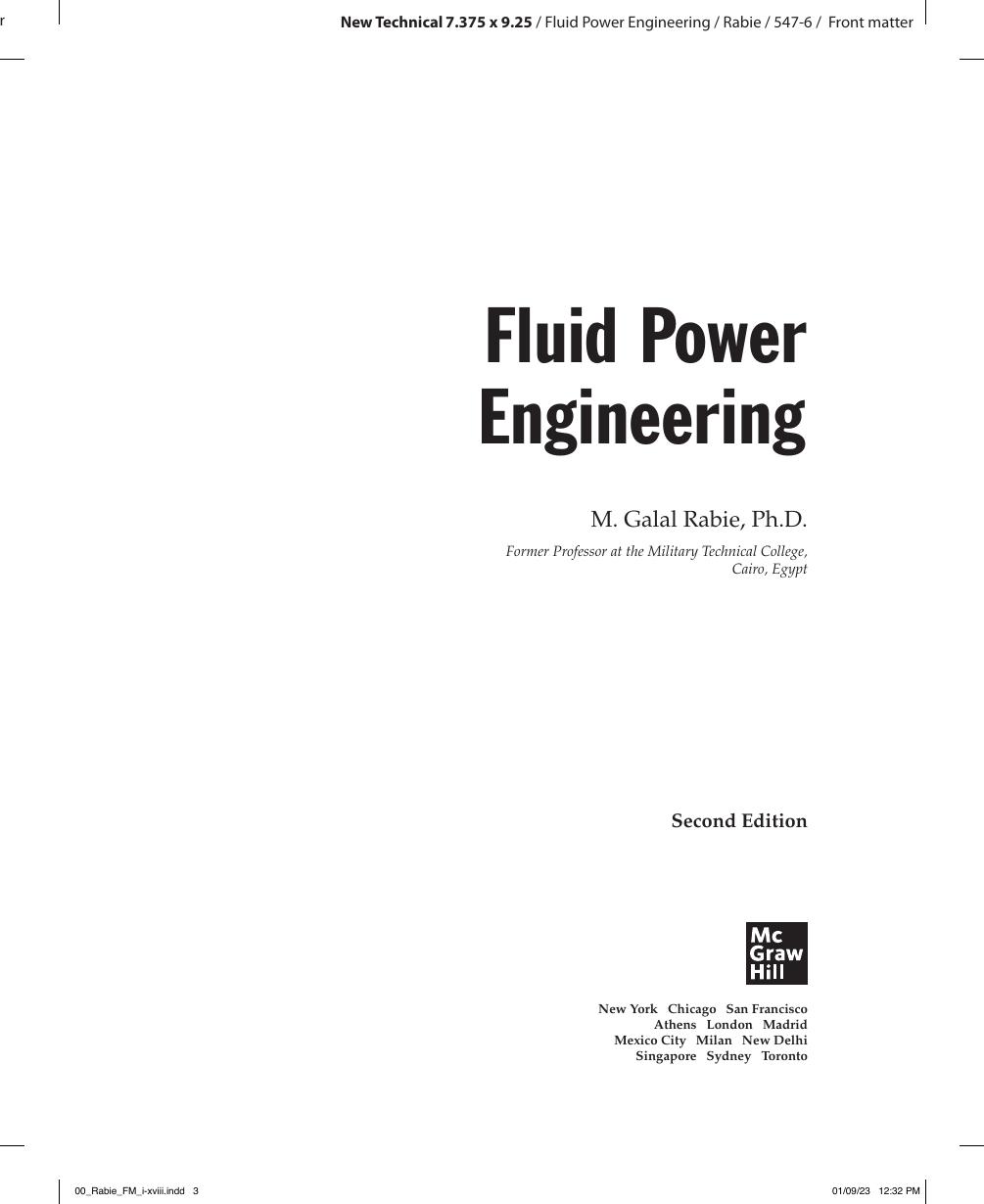 Preview page 3 of Fluid Power Engineering 2nd Edition By Galal Rabie
