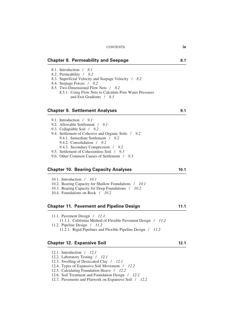 Preview page 9 of Geotechnical Engineers Portable Handbook 2nd Edition By Robert W. Day