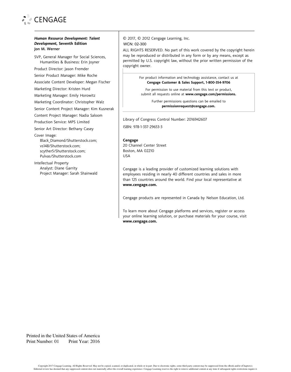 Preview page 4 of Human Resource Development 7th Edition By Jon Werner