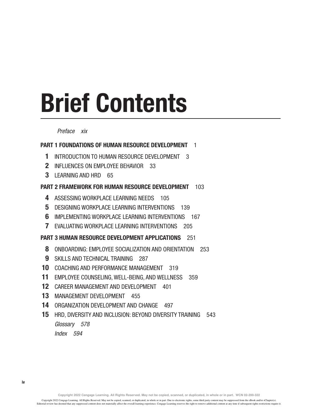 Preview page 6 of Human Resource Development Talent Development 8th Edition By Jon Werner