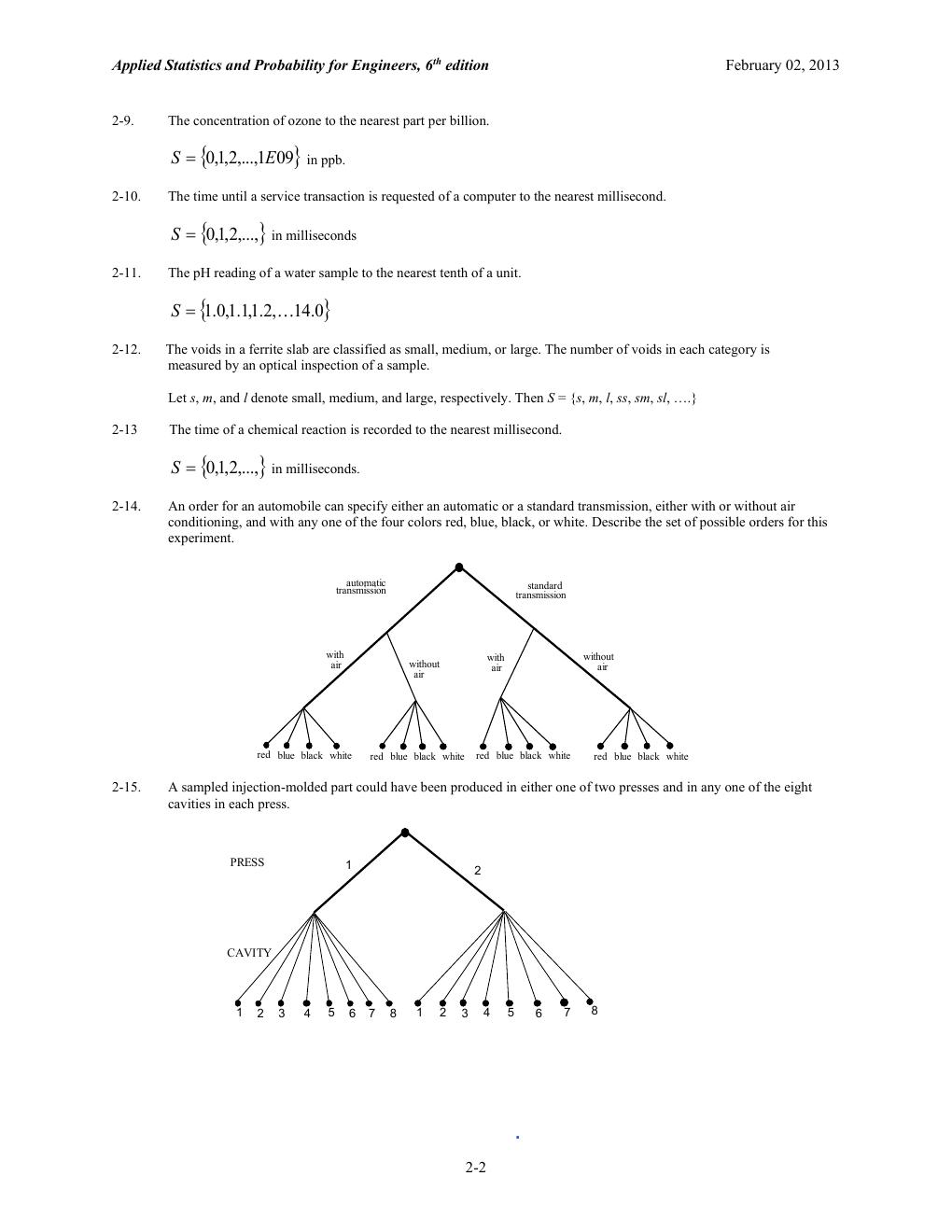Preview page 3 of Applied Statistics and Probability for Engineers, 6th Edition By Douglas Montgomery | Solutions Manual | All Chapters 2-