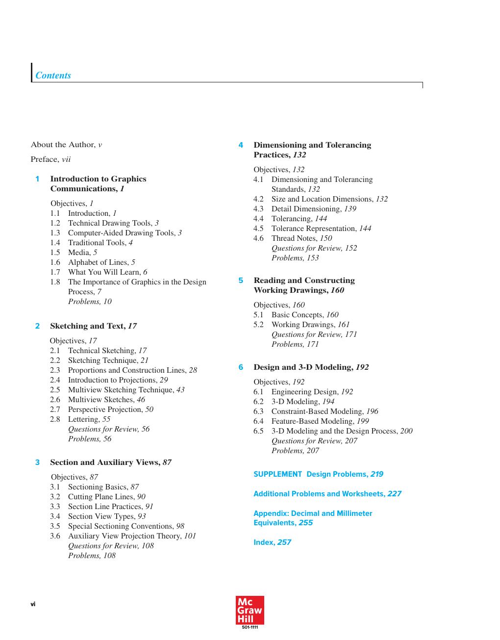 Preview page 6 of Introduction to Graphics Communications for Engineers 5th Edition By Gary Robert Bertoline