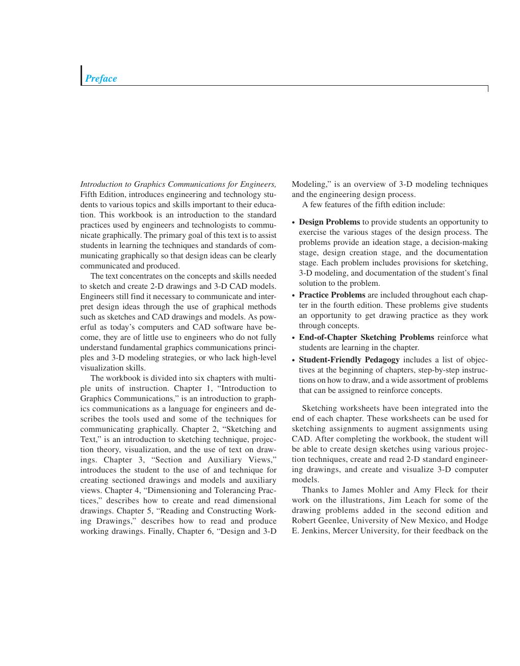 Preview page 7 of Introduction to Graphics Communications for Engineers 5th Edition By Gary Robert Bertoline