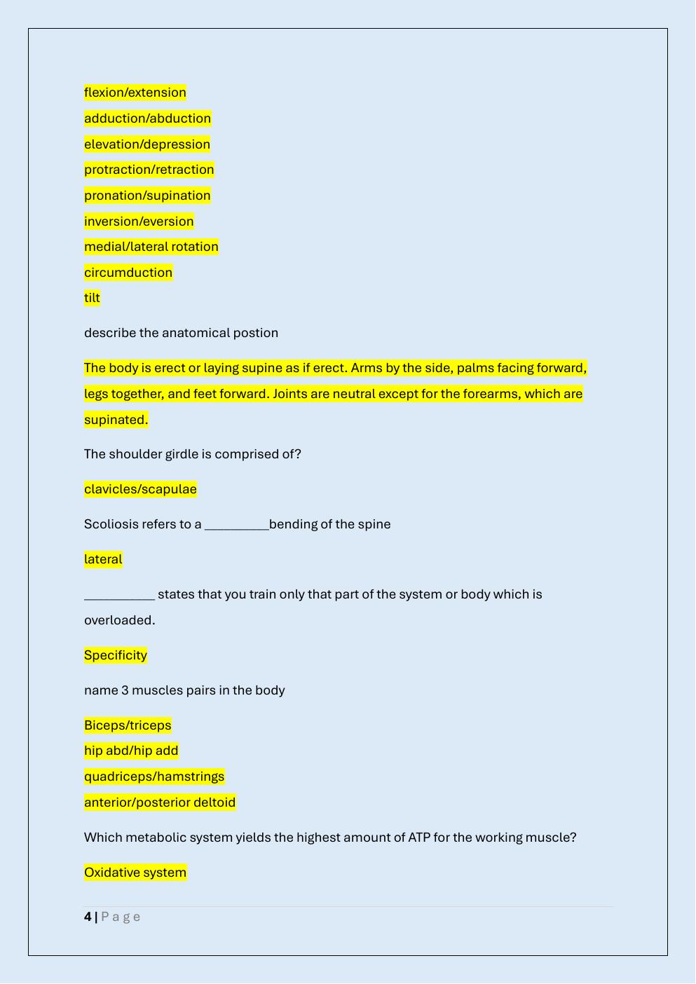 Preview page 4 of AEA CERTIFICATION EXAM PREP/AEA EXAM  PREP /AQUATIC EXERCISE ASSOCIATION  EXAM PREP