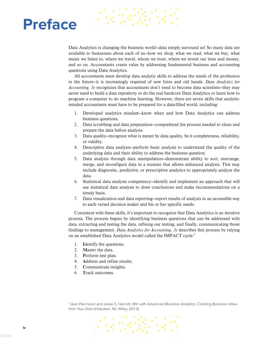 Preview page 5 of ISE Data Analytics for Accounting 3rd Edition By Vernon Richardson Professor, Katie Terrell, Ryan Teeter