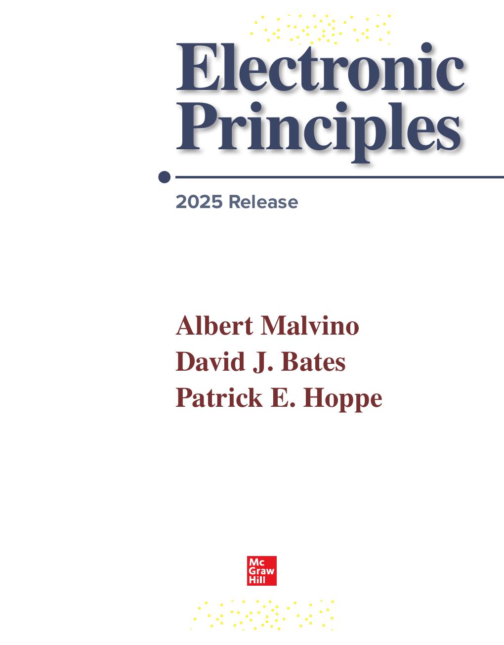 Preview page 2 of ISE Electronic Principles 2025 Release By Albert Malvino, David Bates, Patrick Hoppe