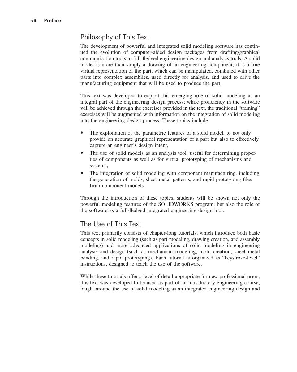 Preview page 10 of ISE Introduction to Solid Modeling Using SolidWorks 2025 Release By William Howard, Joseph Musto