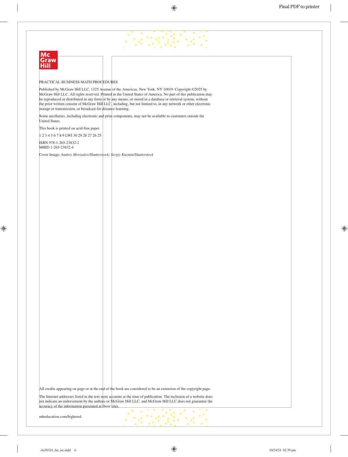 Preview page 5 of ISE Practical Business Math Procedures 2025 Release By Jeffrey Slater, Sharon Wittry