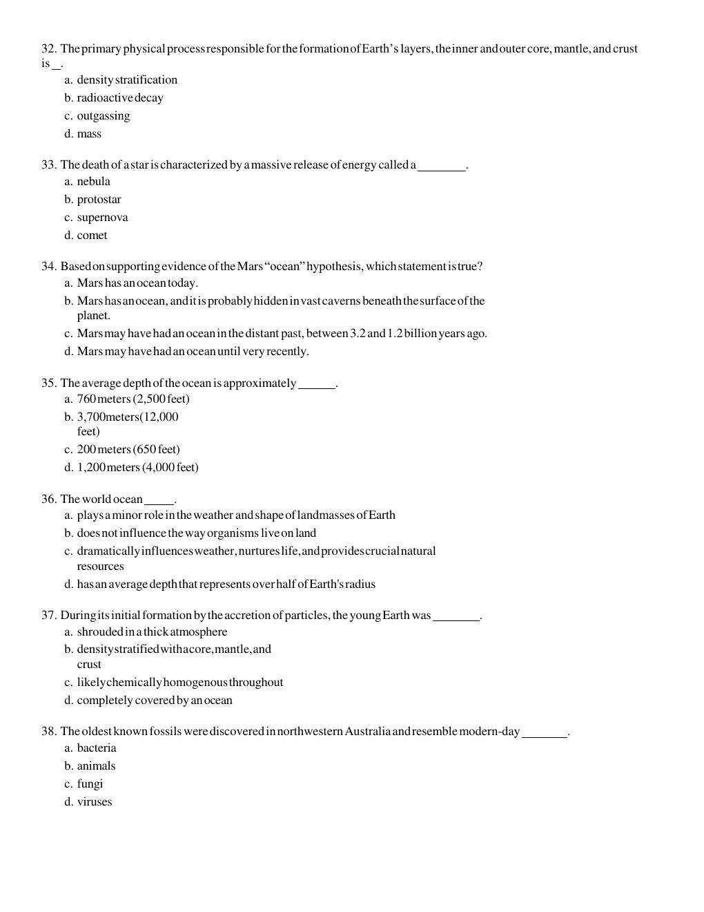 Preview page 7 of Test Bank for Essentials of Oceanography 7th Edition by Tom Garrison |  Complete Edition