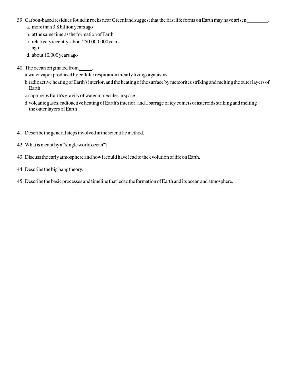Preview page 8 of Test Bank for Essentials of Oceanography 7th Edition by Tom Garrison |  Complete Edition