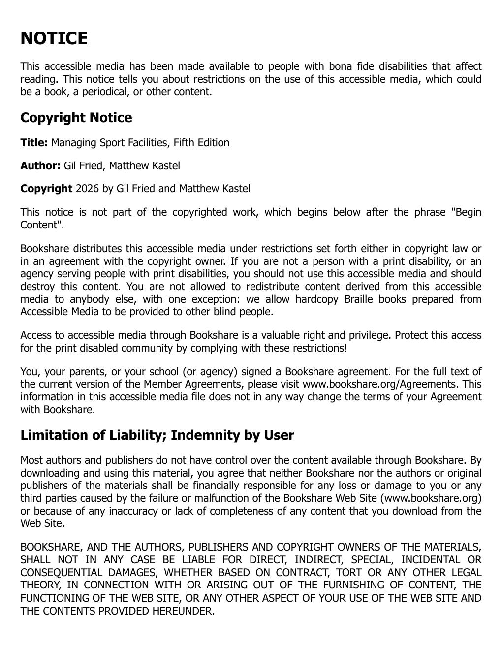 Preview page 3 of Managing Sport Facilities 5th Edition By Gil Fried, Matthew Kastel