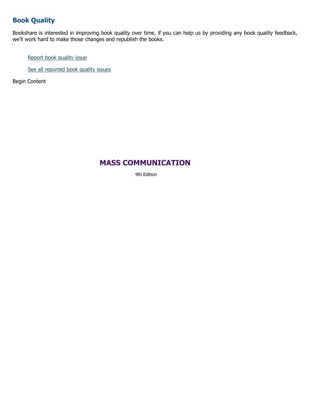 Preview page 6 of Mass Communication Living in a Media World 9th Edition By Ralph E. Hanson