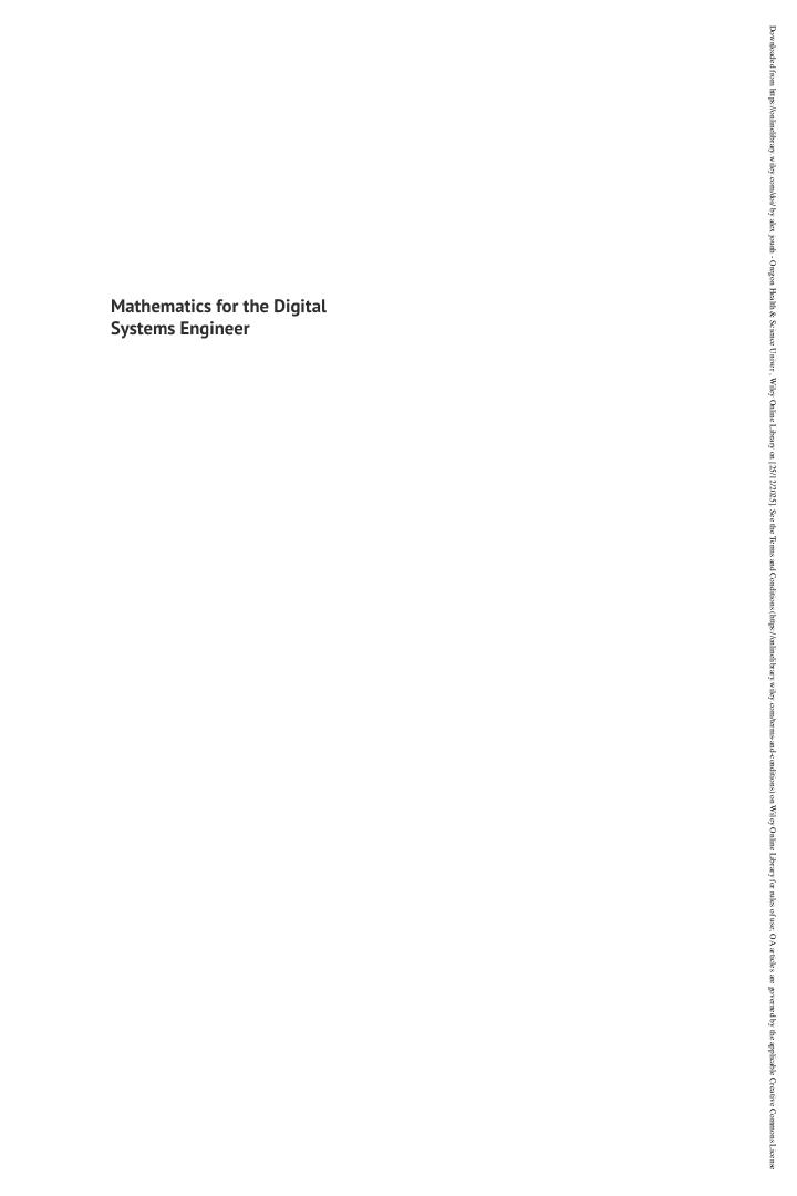 Preview page 2 of Mathematics for the Digital Systems Engineer 1st Edition By Chris J. Mitchell