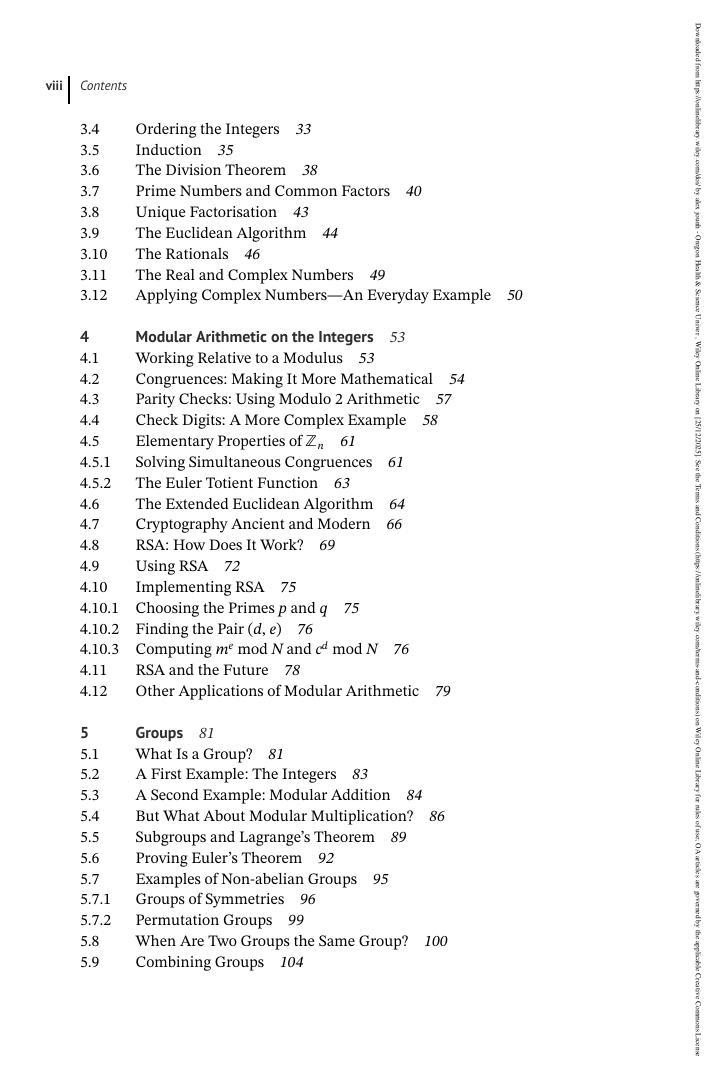 Preview page 8 of Mathematics for the Digital Systems Engineer 1st Edition By Chris J. Mitchell