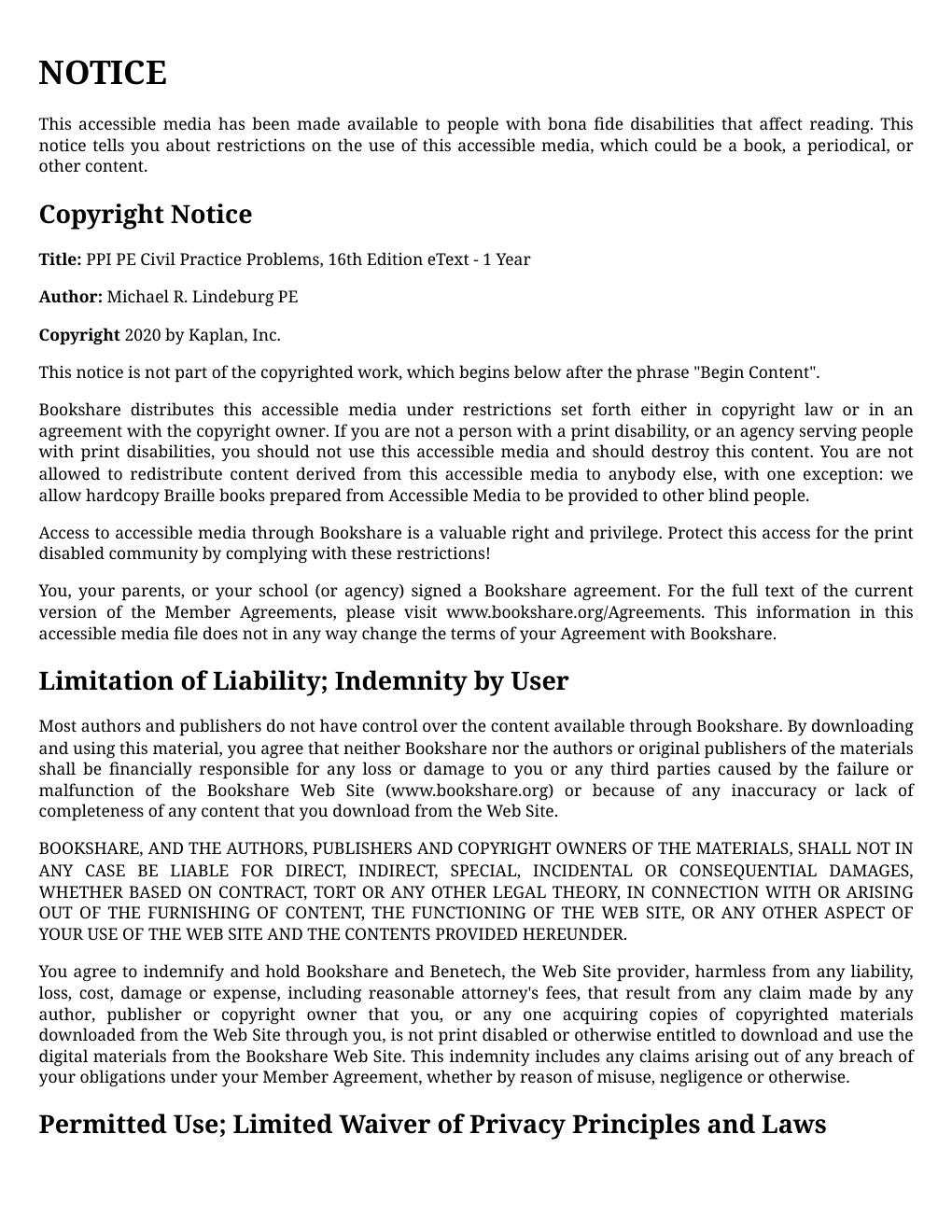 Preview page 2 of PE Civil Practice Problems 16th Edition By Michael R. Lindeburg