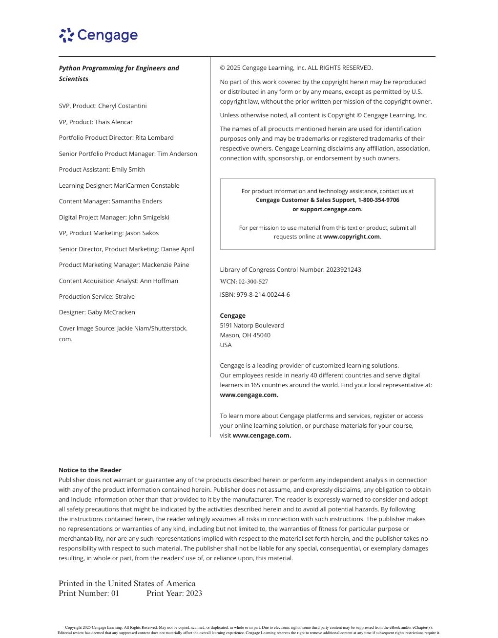 Preview page 4 of Python Programming for Engineers and Scientists 1st Edition By Cengage
