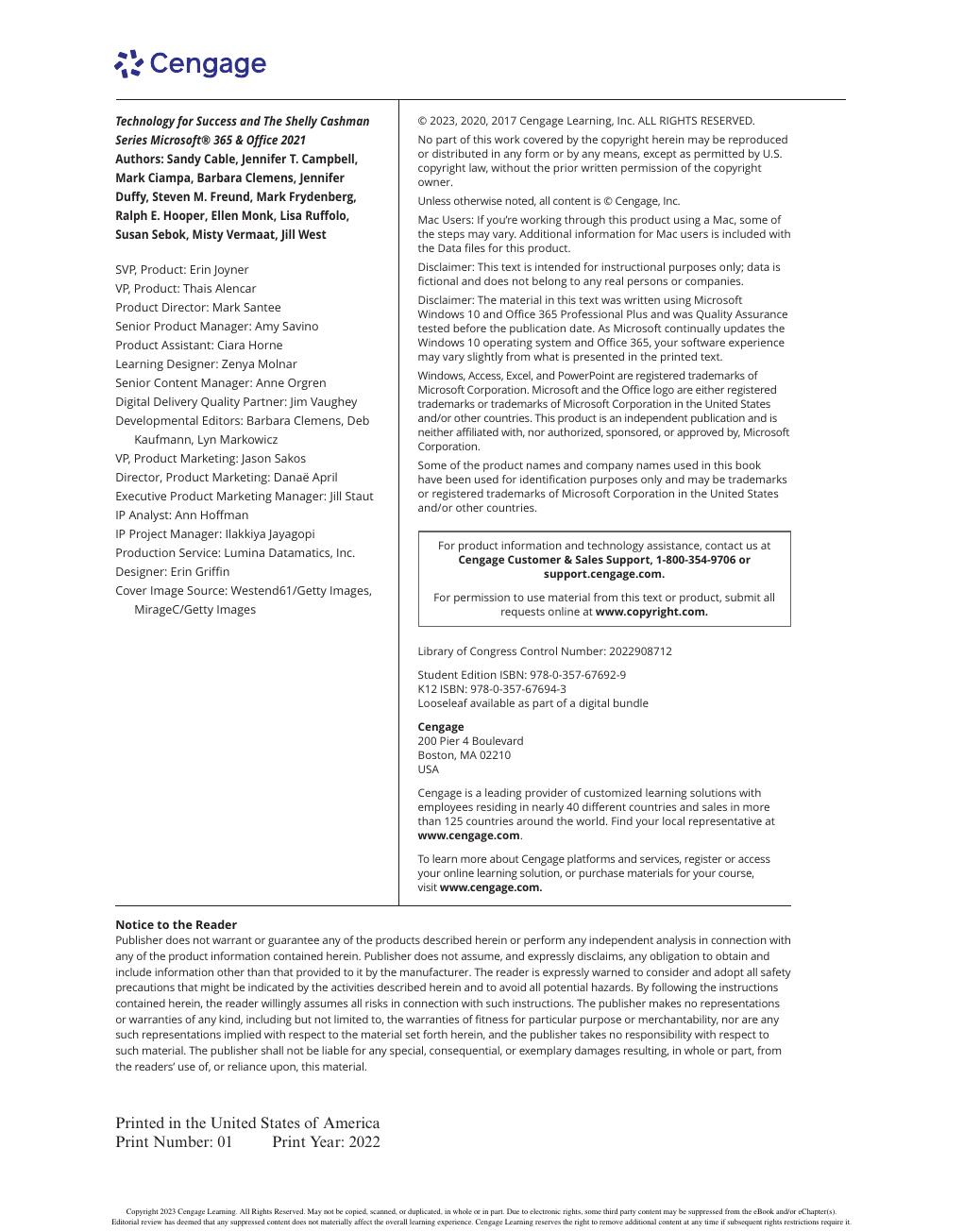 Preview page 4 of Technology for Success Microsoft® 365® & Office® 2021 1st Edition By Sandra Cable