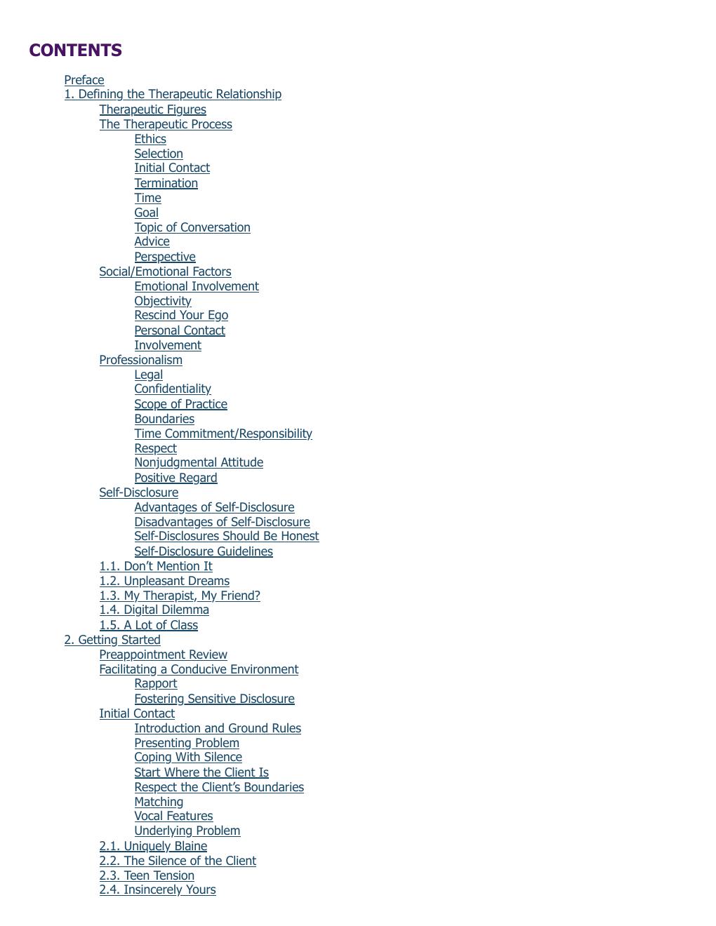 Preview page 8 of Therapeutic Communication Developing Professional Skills 2nd Edition By Herschel Knapp
