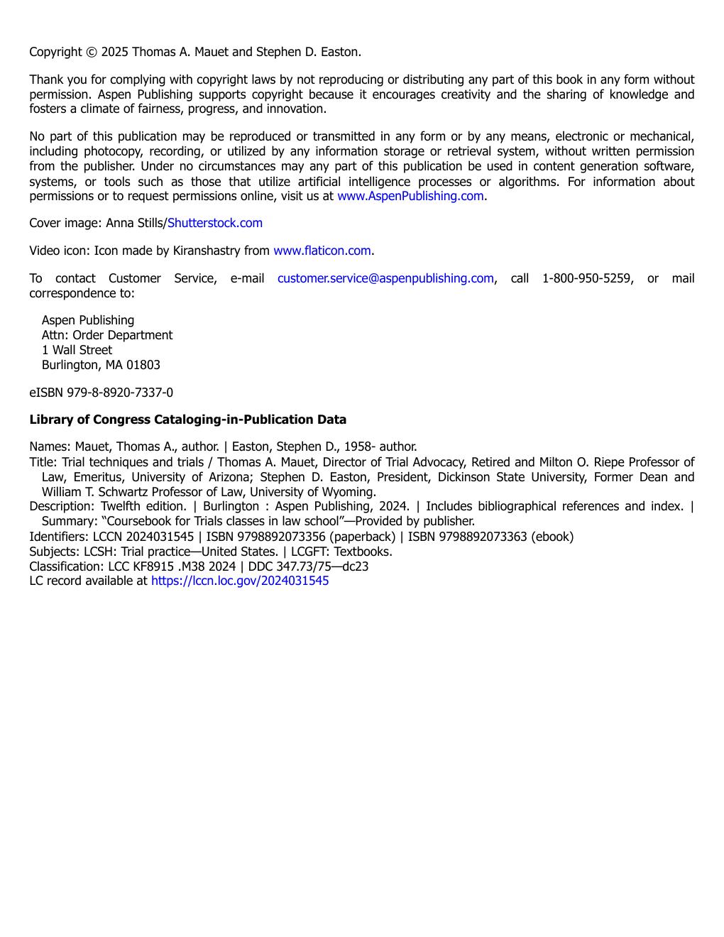 Preview page 5 of Trial Techniques and Trials With Online Files Study Center 12th Edition By Thomas Mauet, Stephen