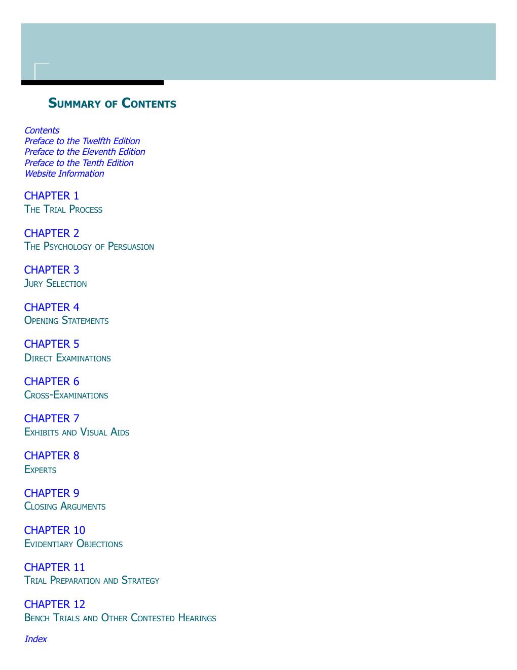 Preview page 7 of Trial Techniques and Trials With Online Files Study Center 12th Edition By Thomas Mauet, Stephen