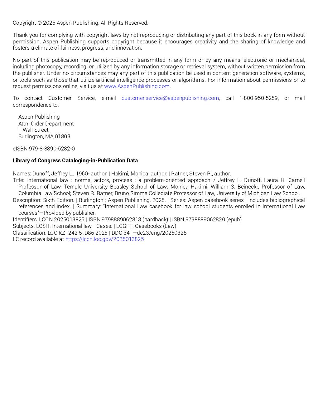 Preview page 6 of International Law Norms Actors Process a Problem-oriented Approach 6th Edition By Dunoff, Hakimi, Ratner