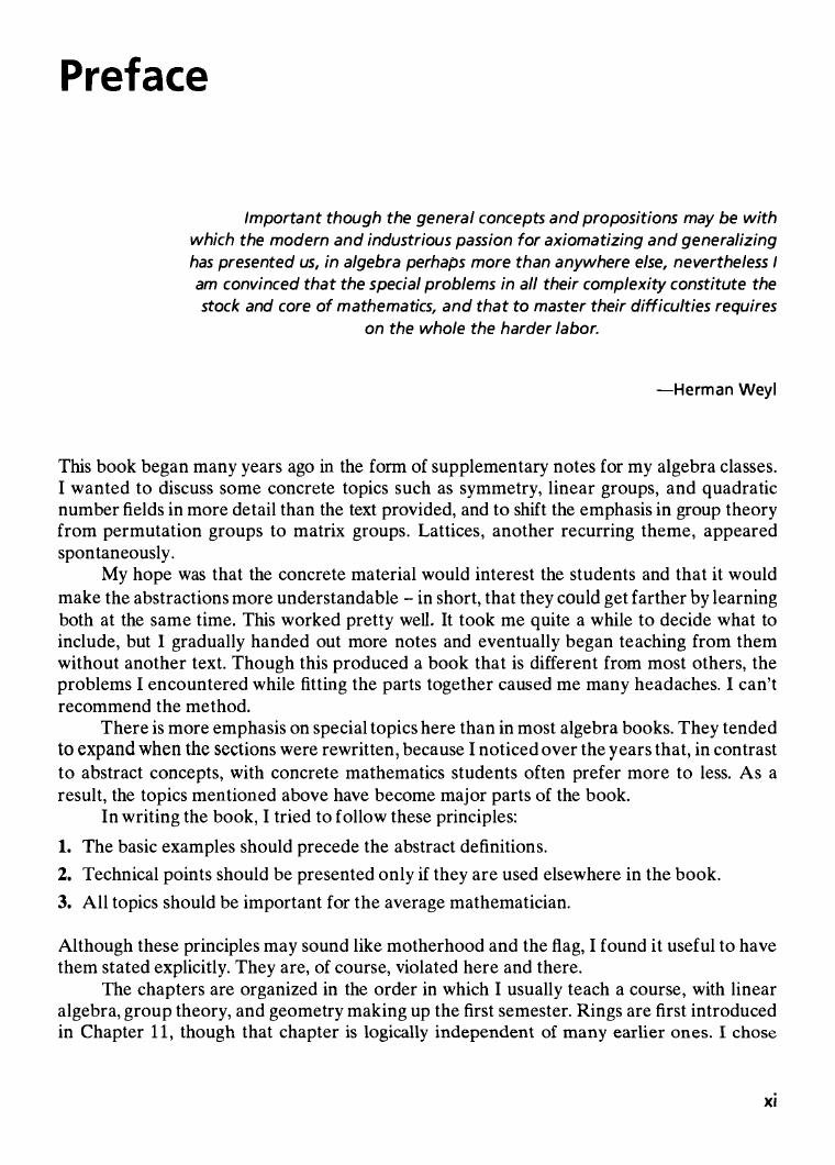 Preview page 9 of Algebra Updated 2nd Edition By Michael Artin