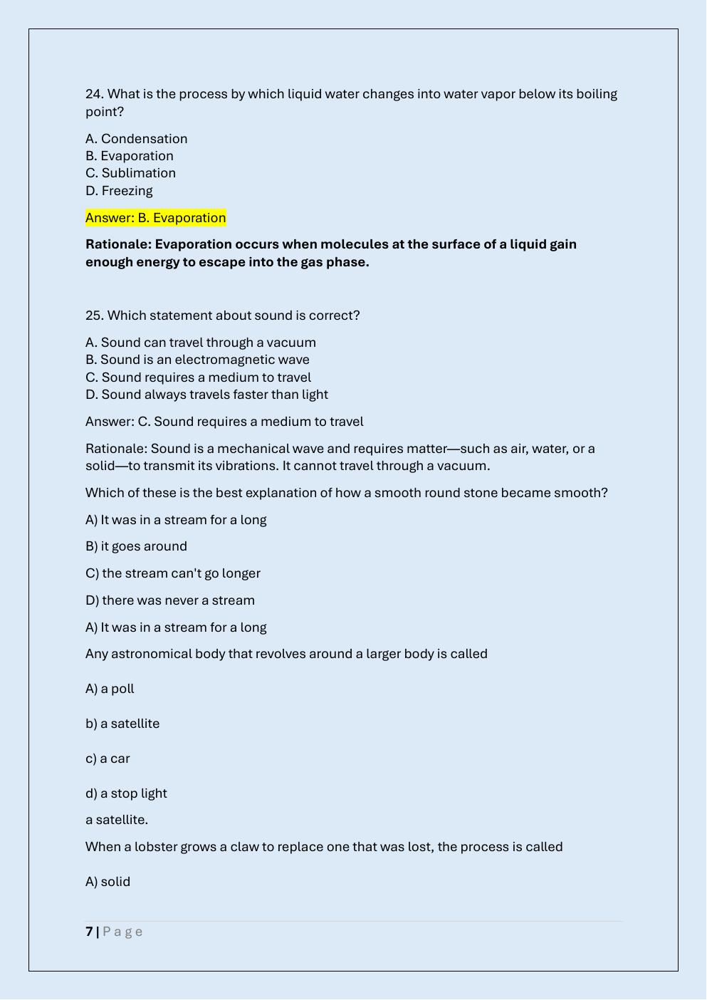 Preview page 7 of PICAT 119 EXAM TEST