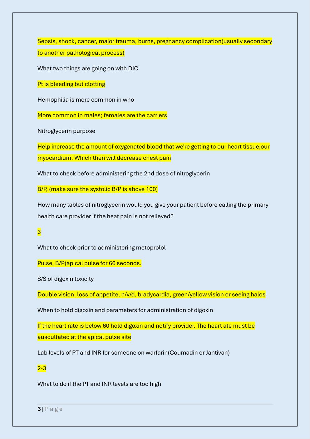 Preview page 3 of NUR 176 EXAM 3