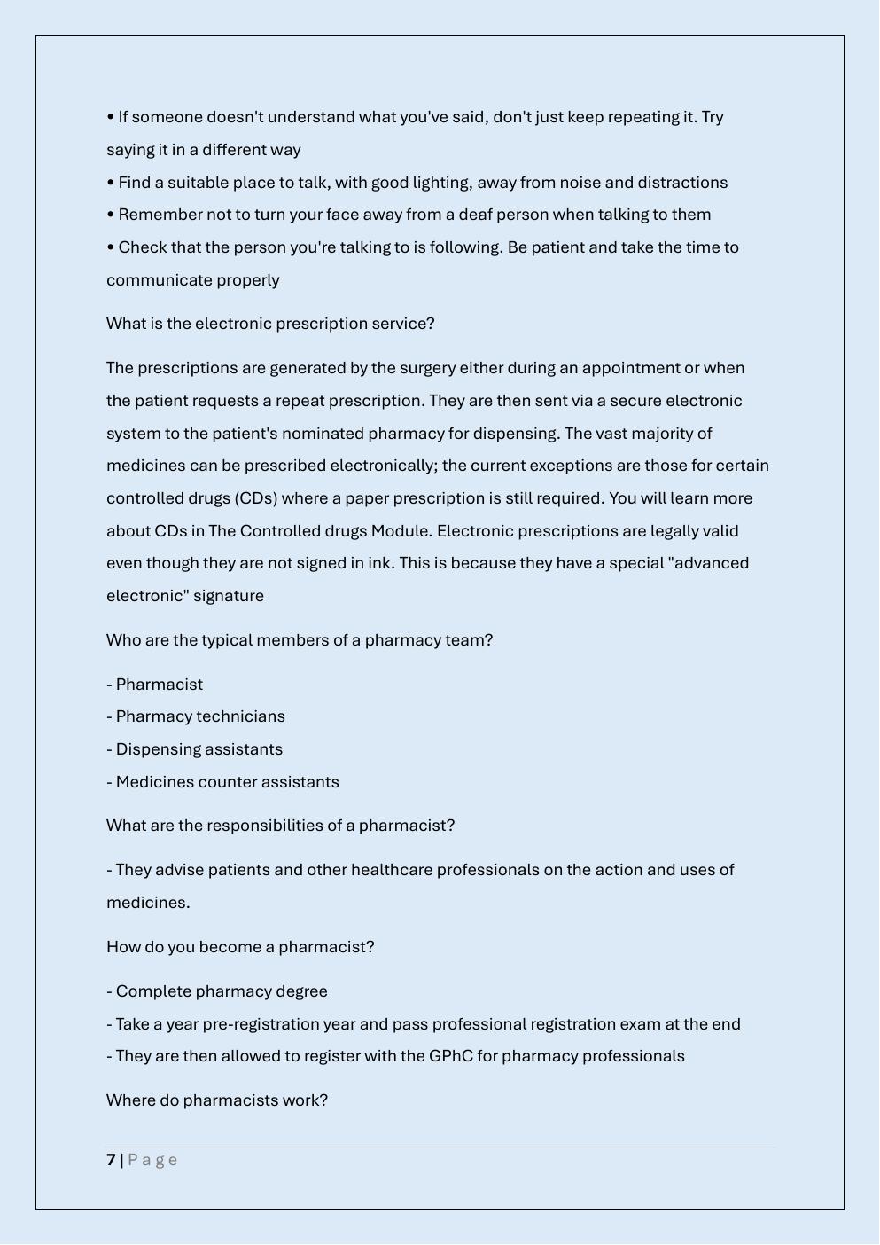Preview page 7 of BUTTERCUPS MODULE 1 EXAM