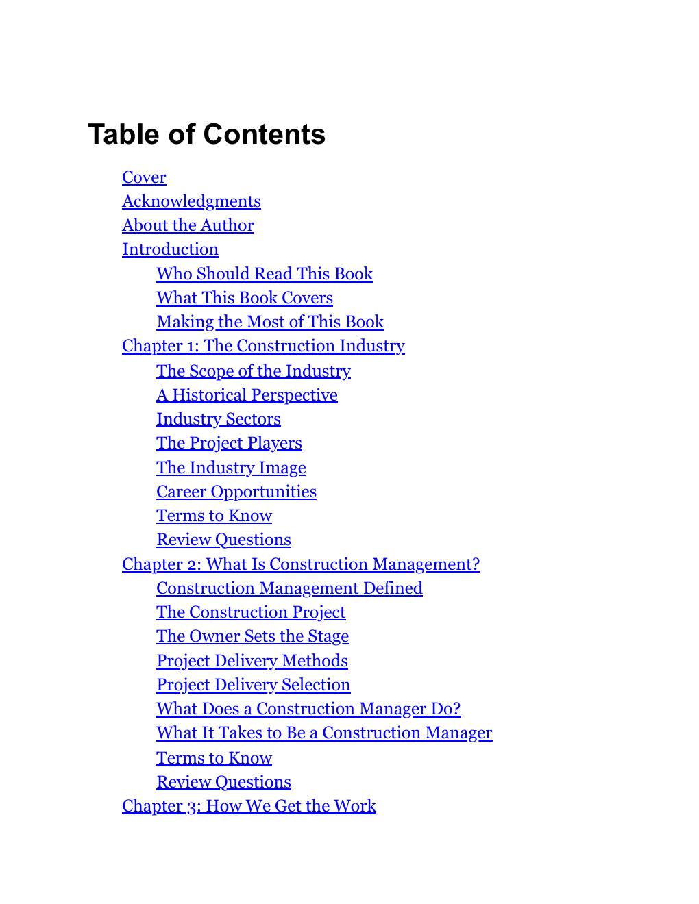 Preview page 2 of Construction Management JumpStart By Barbara J. Jackson
