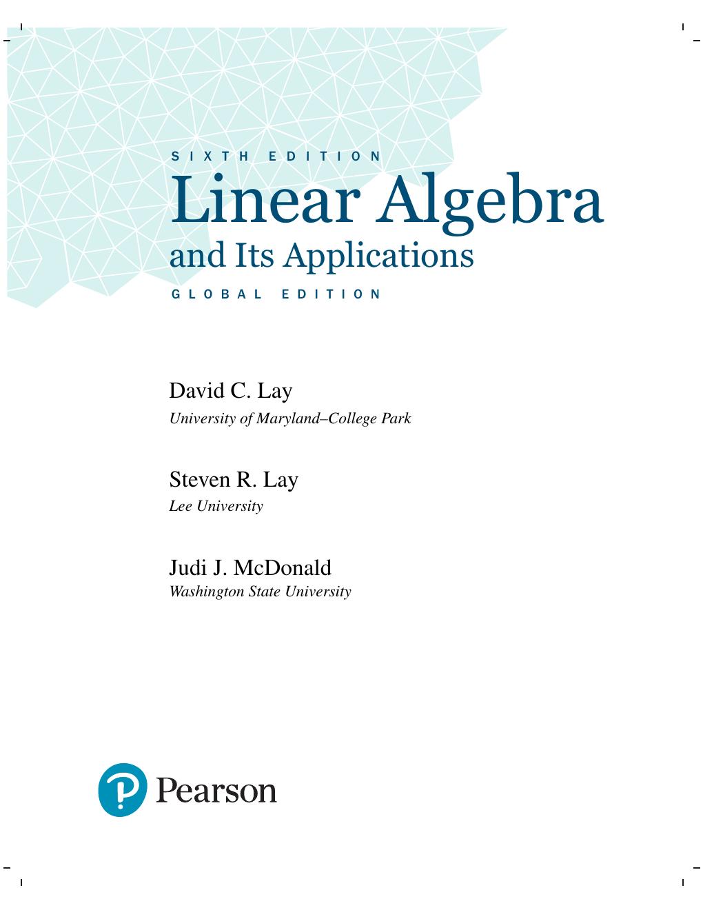 Preview page 2 of Linear Algebra and Its Applications 6th Global Edition By David C. Lay, Steven R. Lay