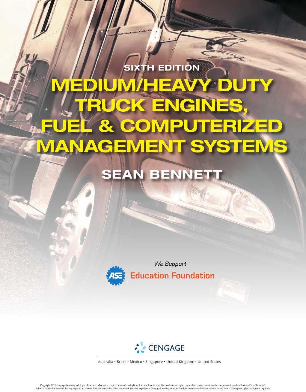 Preview page 2 of Medium Heavy Duty Truck Engines Fuel & Computerized 6th Edition By Sean Bennett