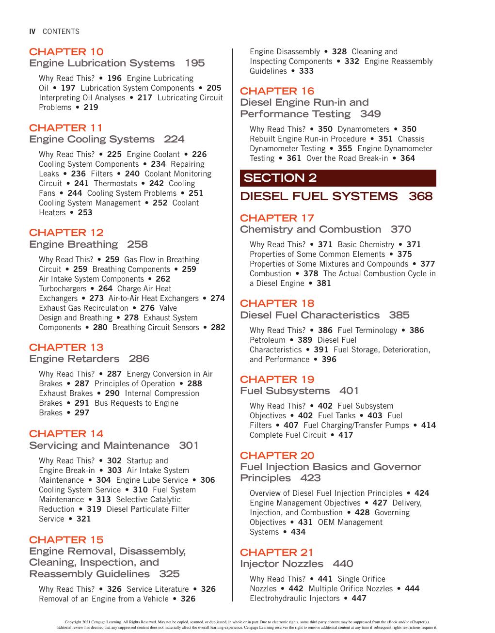 Preview page 6 of Medium Heavy Duty Truck Engines Fuel & Computerized 6th Edition By Sean Bennett