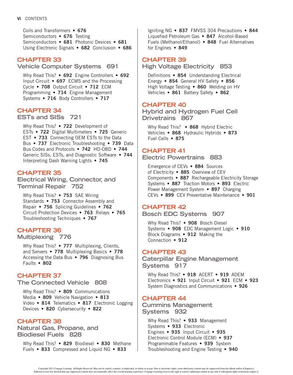 Preview page 8 of Medium Heavy Duty Truck Engines Fuel & Computerized 6th Edition By Sean Bennett