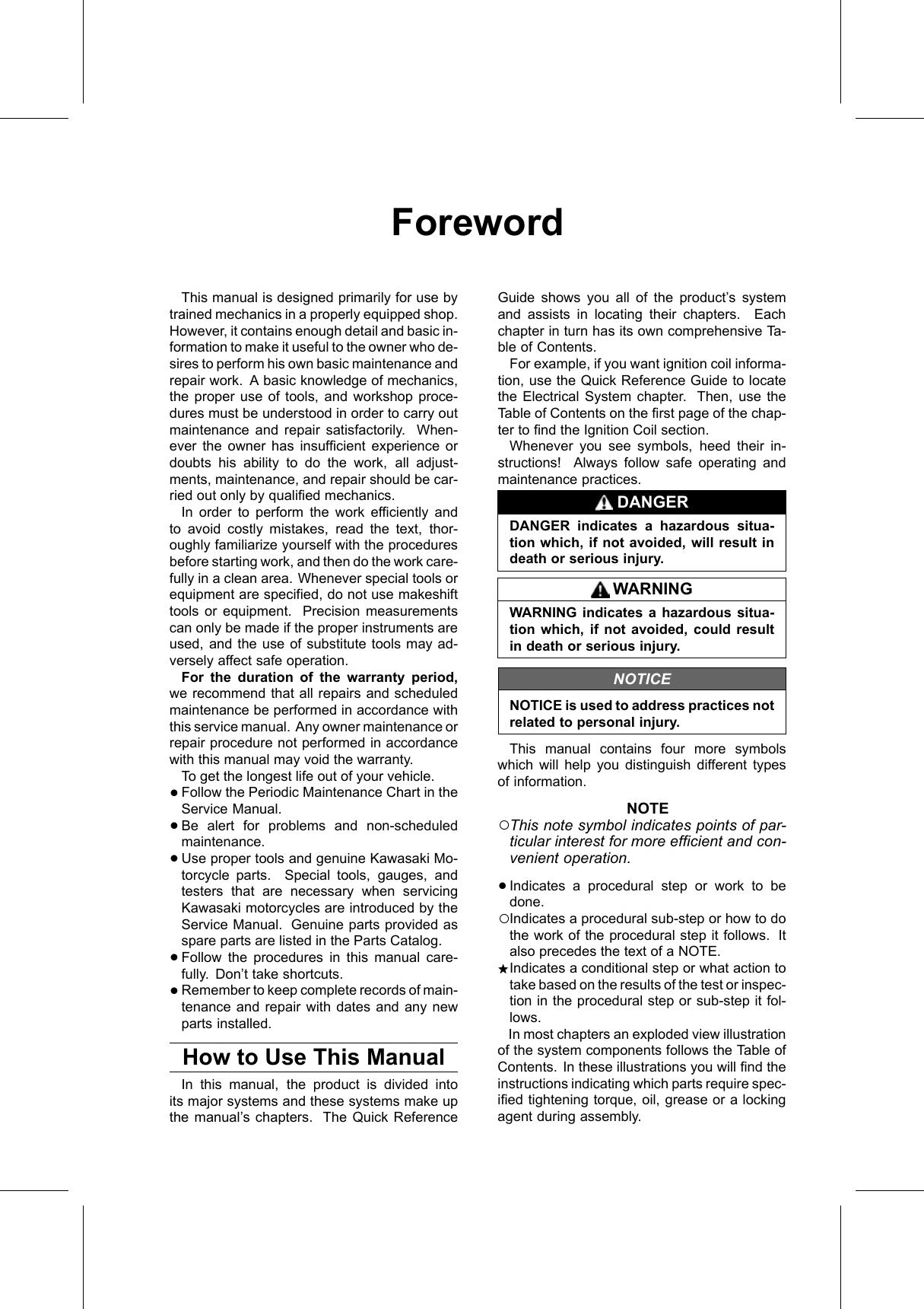 Preview page 7 of Kawasaki W800 - 2011 2012 - Workshop Service Repair Manual