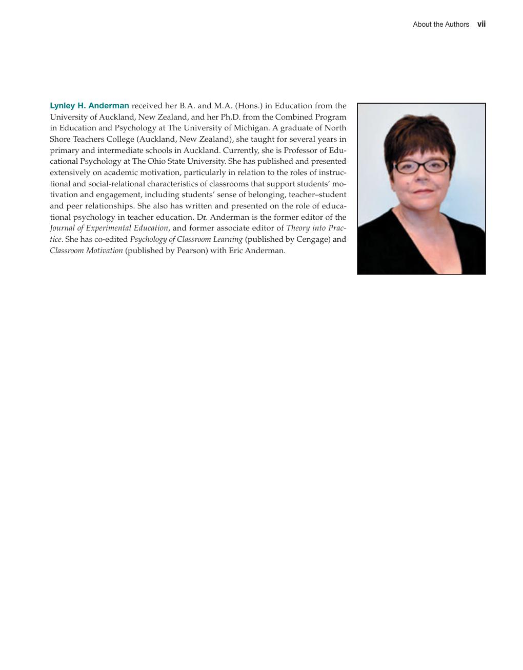 Preview page 7 of Educational Psychology 10th Edition By Jeanne Ormrod, Eric Anderman, Lynley Anderman